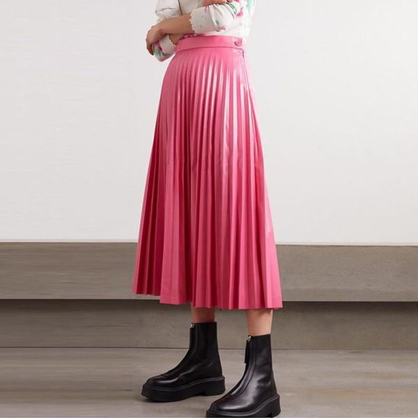 high waist women's pleated midi skirt 2020 new pink female a-line zipper long skirts, Black
high waist women's pleated midi skirt 2020 new pink female a-line zipper long skirts, Black