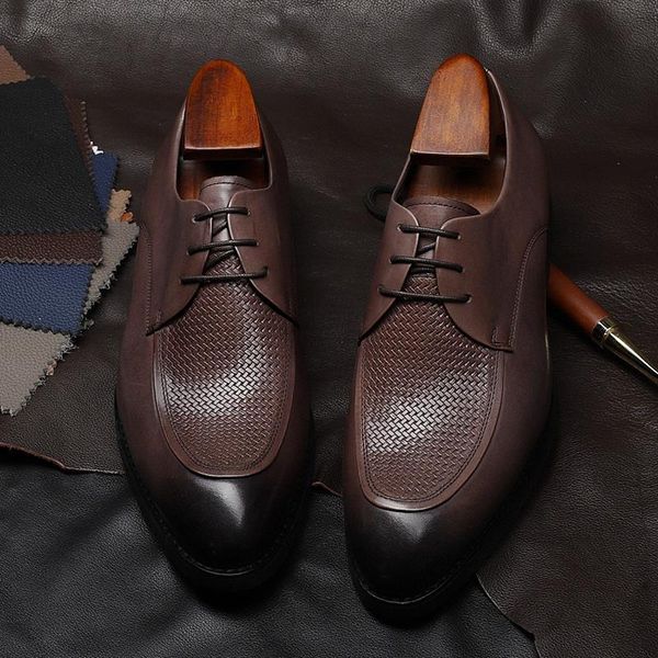vintage man handmade derby party wedding shoes genuine leather men's oxfords pointed toe laces welted office male flats dx153, Black
vintage man handmade derby party wedding shoes genuine leather men's oxfords pointed toe laces welted office male flats dx153, Black