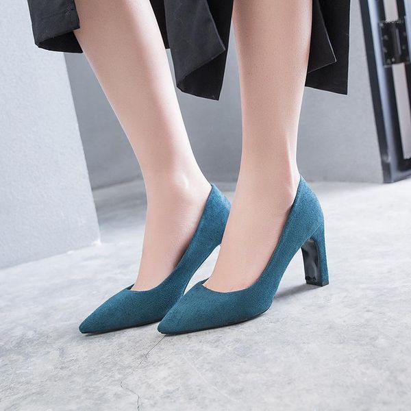 dress shoes pumps 2021 spring and autumn high heels thick women's suede fashion trend high-heeled pointed shoes1, Black
dress shoes pumps 2021 spring and autumn high heels thick women's suede fashion trend high-heeled pointed shoes1, Black