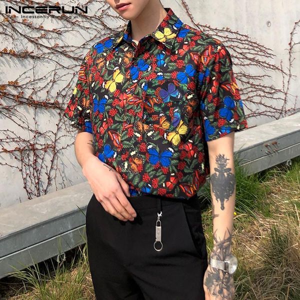 men's casual shirts 2021 summer men short sleeve lapel man butterfly pattern printed shirt loose breathable blouse streetwear camisa 71, White;black
men's casual shirts 2021 summer men short sleeve lapel man butterfly pattern printed shirt loose breathable blouse streetwear camisa 71, White;black