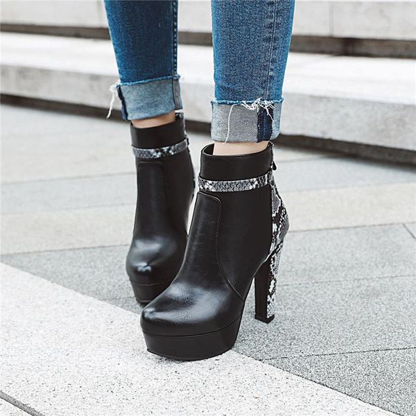 ymechic new arrival 2020 autumn winter high heels boots white black party patchwork snake print platform fashion womens shoes
ymechic new arrival 2020 autumn winter high heels boots white black party patchwork snake print platform fashion womens shoes