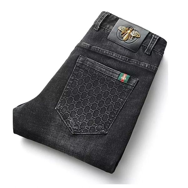 autumn winter men's jeans cotton slim elastic business pants trousers men's clothing classic style jeans denim pants q0105, Black;white
autumn winter men's jeans cotton slim elastic business pants trousers men's clothing classic style jeans denim pants q0105, Black;white
