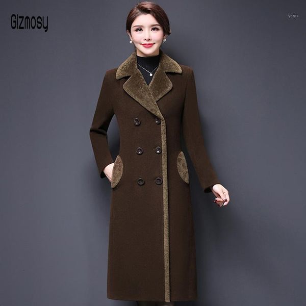 2020 autumn winter new women wool blends coat elegant slim thicken warm cashmere collar long jacket outwear plus size ca65551, Black
2020 autumn winter new women wool blends coat elegant slim thicken warm cashmere collar long jacket outwear plus size ca65551, Black