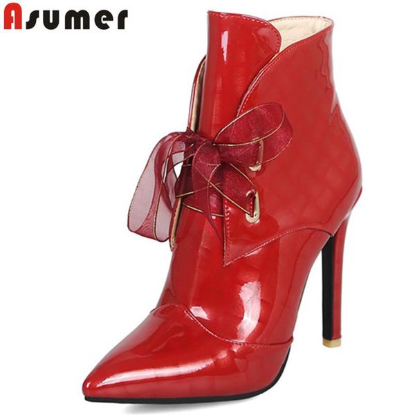 boots asumer plus size 36-47 fashion ankle for women pointed toe lace up wedding elegant prom autumn winter ladies, Black
boots asumer plus size 36-47 fashion ankle for women pointed toe lace up wedding elegant prom autumn winter ladies, Black