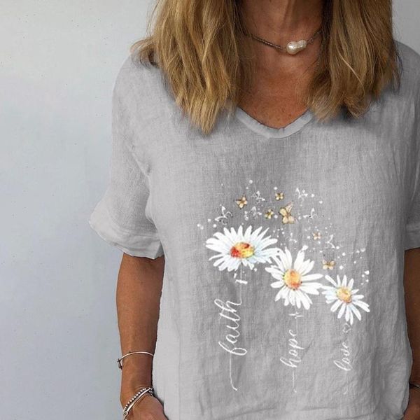 feitong soft cotton linen shirt blouse womens casual daisy print o neck short sleeves shirt blouse female blusa, White
feitong soft cotton linen shirt blouse womens casual daisy print o neck short sleeves shirt blouse female blusa, White