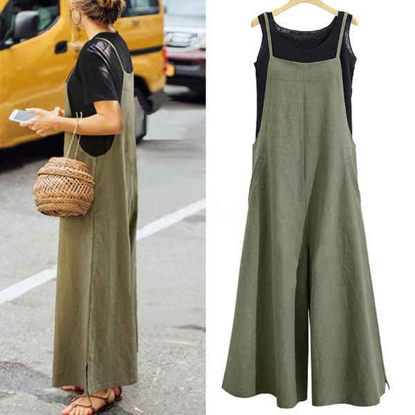 women's jumpsuits & rompers fashion women girls loose casual jumpsuit strap wide leg pants ladies overall playsuits plus size s l xl, Black;white
women's jumpsuits & rompers fashion women girls loose casual jumpsuit strap wide leg pants ladies overall playsuits plus size s l xl, Black;white
