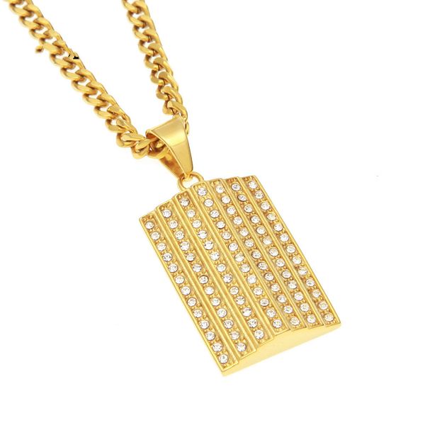 hip hop men's gold plated necklace full diamond stainless steel shield pendant with iced out chains, Silver
hip hop men's gold plated necklace full diamond stainless steel shield pendant with iced out chains, Silver