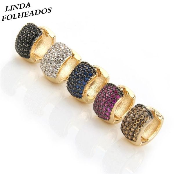 linda folheados gold 5 colors full cz fashion micro zirconia party wedding hoop earrings jewelry unisex, Golden;silver
linda folheados gold 5 colors full cz fashion micro zirconia party wedding hoop earrings jewelry unisex, Golden;silver