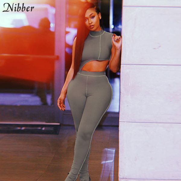 nibber summer sports leisure tank leggings 2two piece sets women basic stretch vest pants pure suits casual streetwear mujer 201104, Gray
nibber summer sports leisure tank leggings 2two piece sets women basic stretch vest pants pure suits casual streetwear mujer 201104, Gray