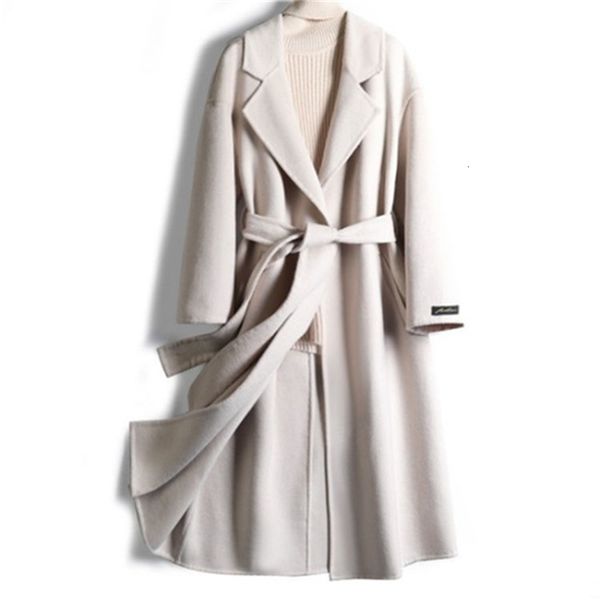 2021 new spring and autumn fashion new style double in the face of cashmere women's clothing mid-length knee slimming wool coat 08m0, Black
2021 new spring and autumn fashion new style double in the face of cashmere women's clothing mid-length knee slimming wool coat 08m0, Black