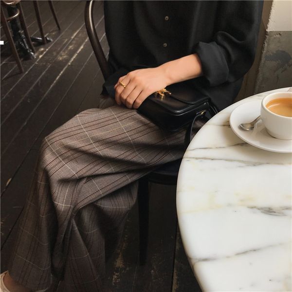 straight 2021 new brown chess releases autumn vintage classic woman pants 5wsp 7vcv, Black;white
straight 2021 new brown chess releases autumn vintage classic woman pants 5wsp 7vcv, Black;white