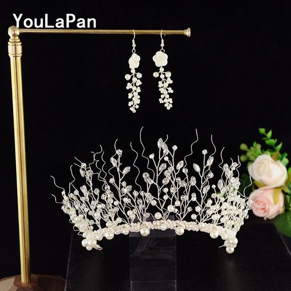 youlapan hp198 wedding headwear wedding tiara crystal hair accessories bride crown bride hair jewelry crown, Golden;silver