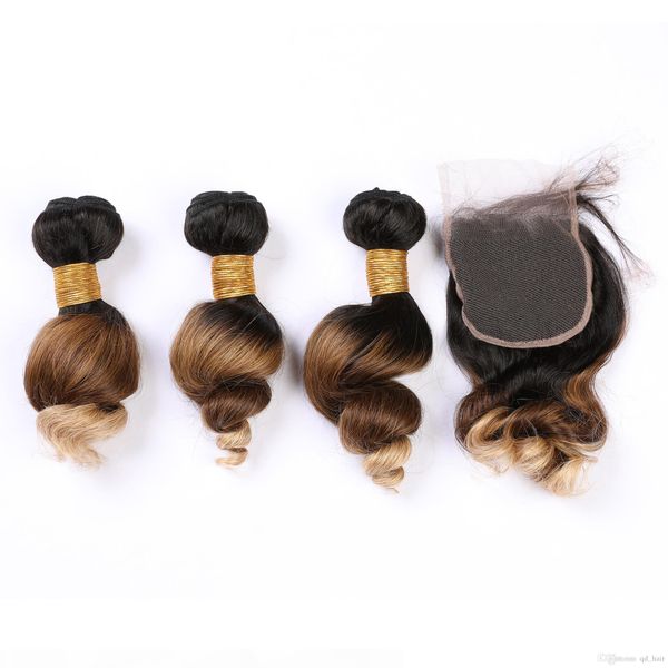 indian ombre loose wave bundles with closure dark root #1b #27 #613 ombre human hair bundles with closure with baby hair 4" * 4, Black;brown
indian ombre loose wave bundles with closure dark root #1b #27 #613 ombre human hair bundles with closure with baby hair 4" * 4, Black;brown
