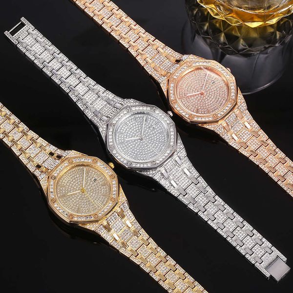 diamond alloy straight decorative watch men's steel octagonal calendar sky star watch, Slivery;brown
diamond alloy straight decorative watch men's steel octagonal calendar sky star watch, Slivery;brown
