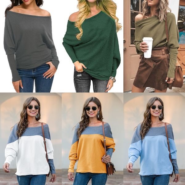 2020 open shoulder women's loose casual women's wear long sleeve sanitary wear rib material jacket and sweater vests zrwrn, Black
2020 open shoulder women's loose casual women's wear long sleeve sanitary wear rib material jacket and sweater vests zrwrn, Black