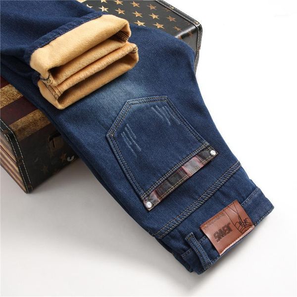 dropshipping mens winter stretch thick velvet jeans long warm jeans fleece lined denim jenas male pants trousers 28-421, Blue
dropshipping mens winter stretch thick velvet jeans long warm jeans fleece lined denim jenas male pants trousers 28-421, Blue