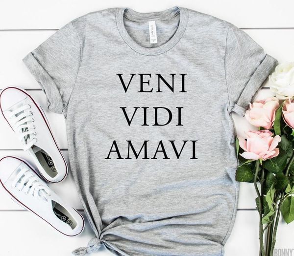 veni vidi amavi women tshirt cotton casual funny t shirt lady yong girl tee higher quality drop ship s-483, White
veni vidi amavi women tshirt cotton casual funny t shirt lady yong girl tee higher quality drop ship s-483, White