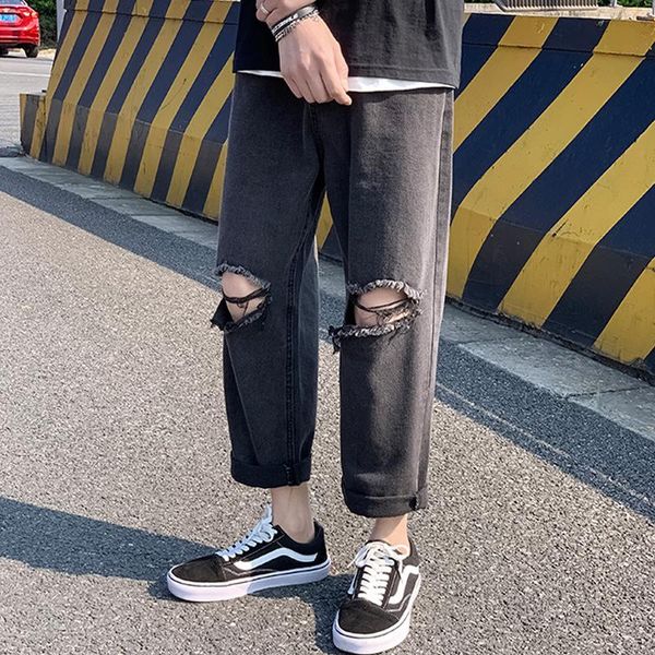 men's jeans fashion streetwear holes black loose men 2xl plus size hip hop casual wide leg pants vintage high waist jean homme, Blue
men's jeans fashion streetwear holes black loose men 2xl plus size hip hop casual wide leg pants vintage high waist jean homme, Blue