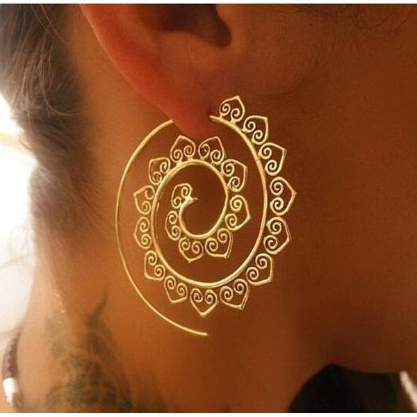 new bohemian ethnic round swirl earrings flower design statement earrings women golden color party spiral earrings qylxkv, Black
new bohemian ethnic round swirl earrings flower design statement earrings women golden color party spiral earrings qylxkv, Black