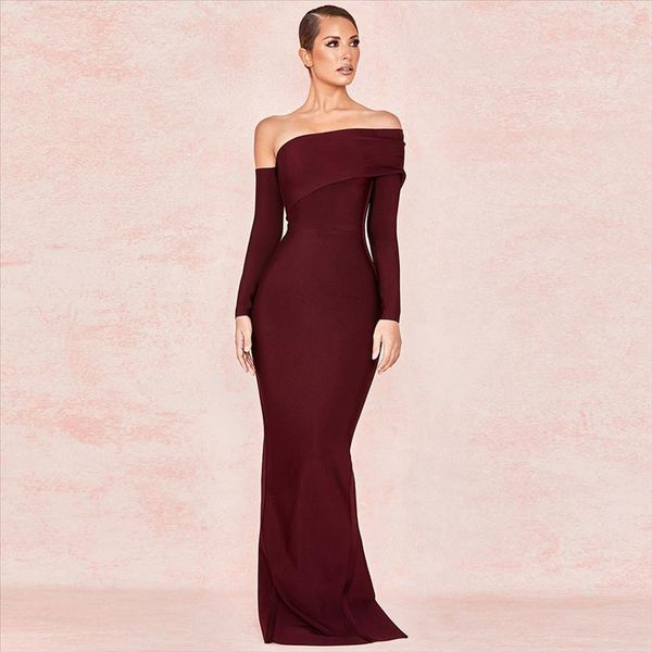 wine red off the shoulder long sleeve back spliting maxi bodycon dress sheath robe womens clothing elegant party nightclub, Black;gray
wine red off the shoulder long sleeve back spliting maxi bodycon dress sheath robe womens clothing elegant party nightclub, Black;gray