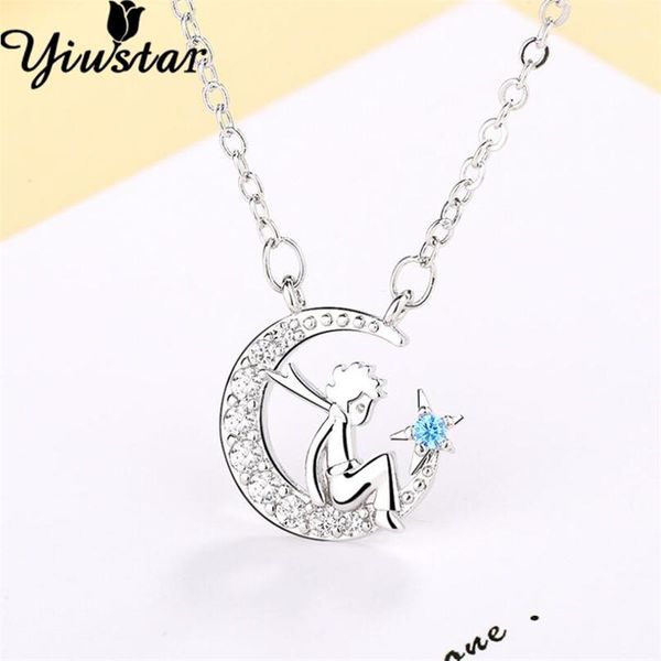 yiustar star moon little prince necklace for women girls inlaid shiny zircon pendant choker necklace valentine gift jewelry1, Silver
yiustar star moon little prince necklace for women girls inlaid shiny zircon pendant choker necklace valentine gift jewelry1, Silver