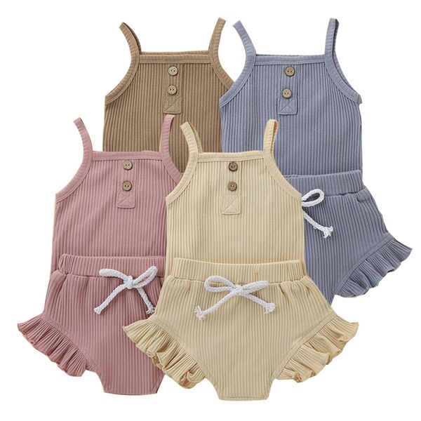 baby girls sling outfits 7 colors lace ruffle infant vest solid colors clothes sets kids elastic shorts toddler gilrs casual clothes 0621012, White
baby girls sling outfits 7 colors lace ruffle infant vest solid colors clothes sets kids elastic shorts toddler gilrs casual clothes 0621012, White