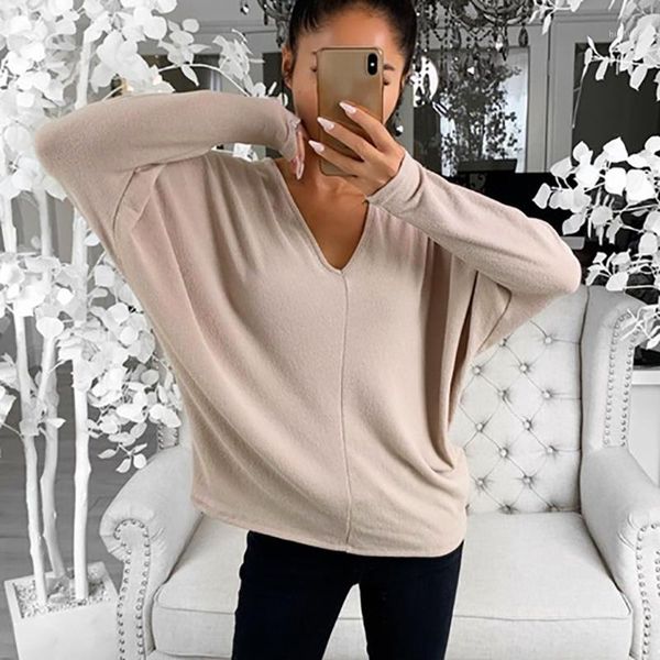 women v-neck loose blouse pullover women casual fashion female elegant autumn blouse blusas mujer de moda 2019 e21, White
women v-neck loose blouse pullover women casual fashion female elegant autumn blouse blusas mujer de moda 2019 e21, White