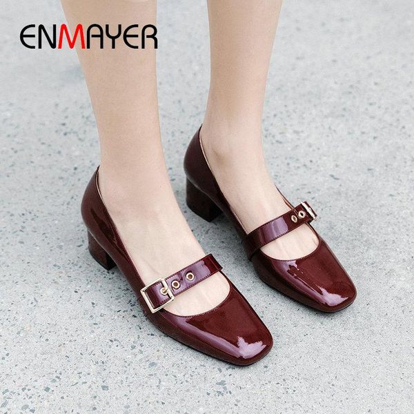 enmayer 2020 luxury shoes women round toe genuine leather slip-on square heel wedding shoes retro spring/autumn women pumps, Black
enmayer 2020 luxury shoes women round toe genuine leather slip-on square heel wedding shoes retro spring/autumn women pumps, Black