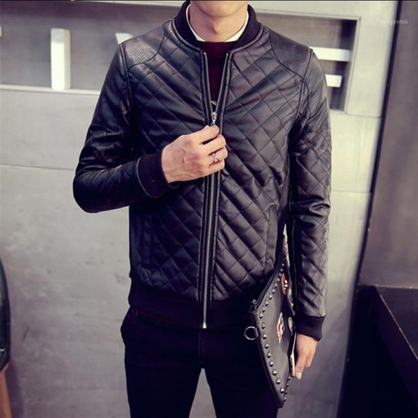 2019 brand mens leather jacket coat fall winter biker bomber male jacket thin men's jackets men pu warm coats new clothing1, Black;brown
2019 brand mens leather jacket coat fall winter biker bomber male jacket thin men's jackets men pu warm coats new clothing1, Black;brown