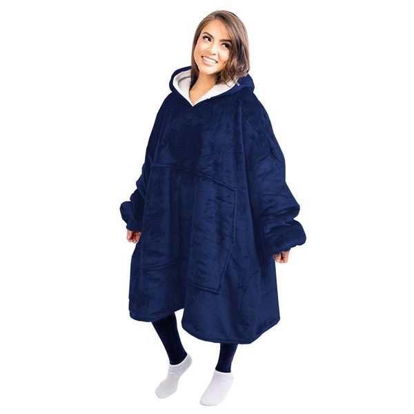 winter solid color warm home lamb velvet warm blankets both sides wearing thick hoodie outdoor coats blankets for men and women, Black
winter solid color warm home lamb velvet warm blankets both sides wearing thick hoodie outdoor coats blankets for men and women, Black