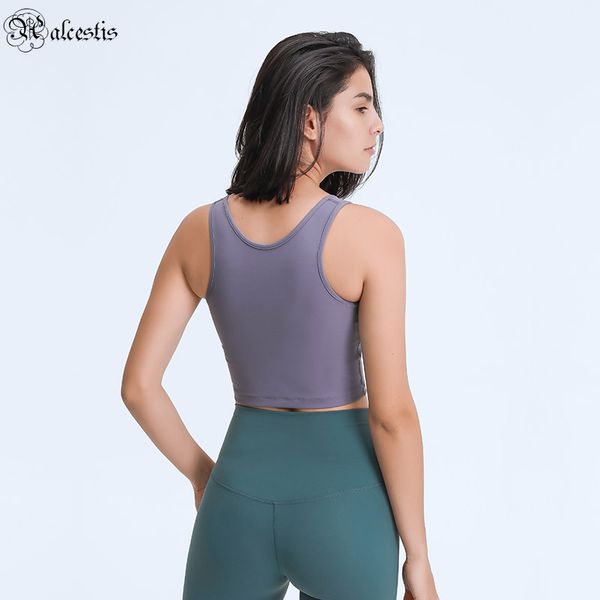 2021 short yoga vest bottoming jacket with cups fashionable simple outer wear casual sports fitness yoga clothes, White;red
2021 short yoga vest bottoming jacket with cups fashionable simple outer wear casual sports fitness yoga clothes, White;red