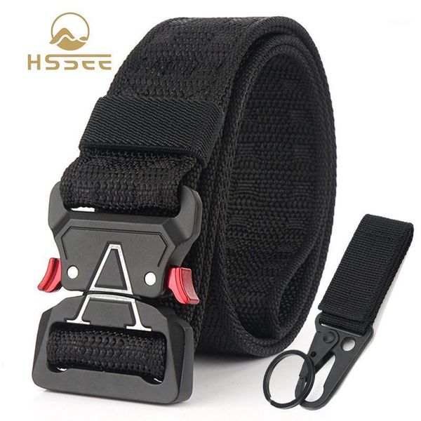 waist support hssee official genuine men's tactical belt hard anti-rust metal buckle 1200d soft real nylon army ski sports1, Black;gray
waist support hssee official genuine men's tactical belt hard anti-rust metal buckle 1200d soft real nylon army ski sports1, Black;gray
