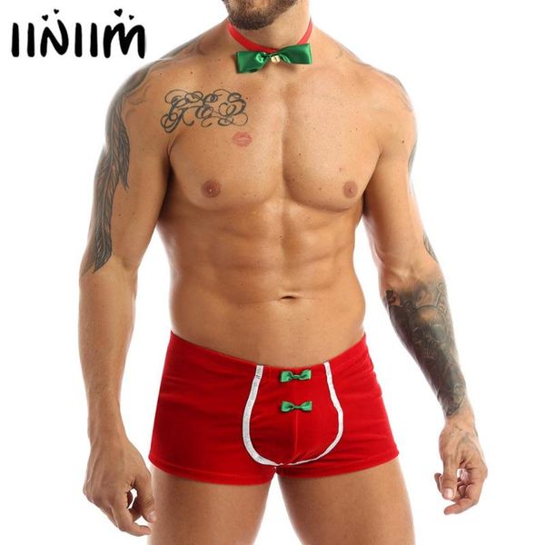 underpants mens velvet christmas fancy cosplay costume clubwear mid rise front jockstraps bulge pouch boxer shorts underwear with bowtie, Black;white
underpants mens velvet christmas fancy cosplay costume clubwear mid rise front jockstraps bulge pouch boxer shorts underwear with bowtie, Black;white