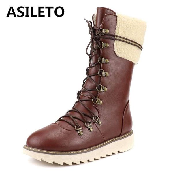 asileto western winter boots for women round toe cross tied warm plush platform booties mid calf gothic rivet casual boybow bota, Black
asileto western winter boots for women round toe cross tied warm plush platform booties mid calf gothic rivet casual boybow bota, Black