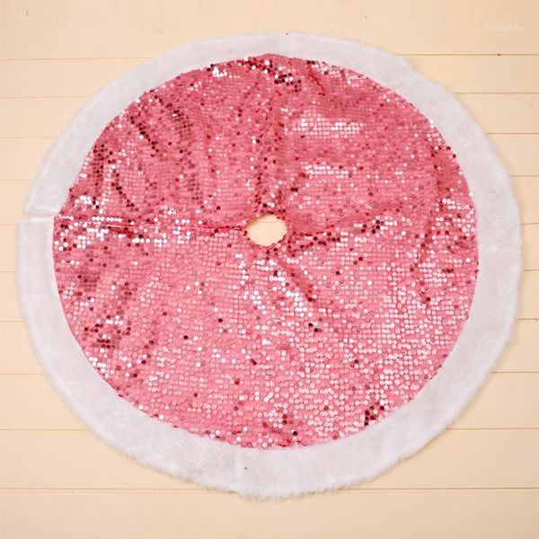 

christmas decorations faux fur festival shining colorful floor mat sewing decorative practical sequins large diameter tree skirt party home1