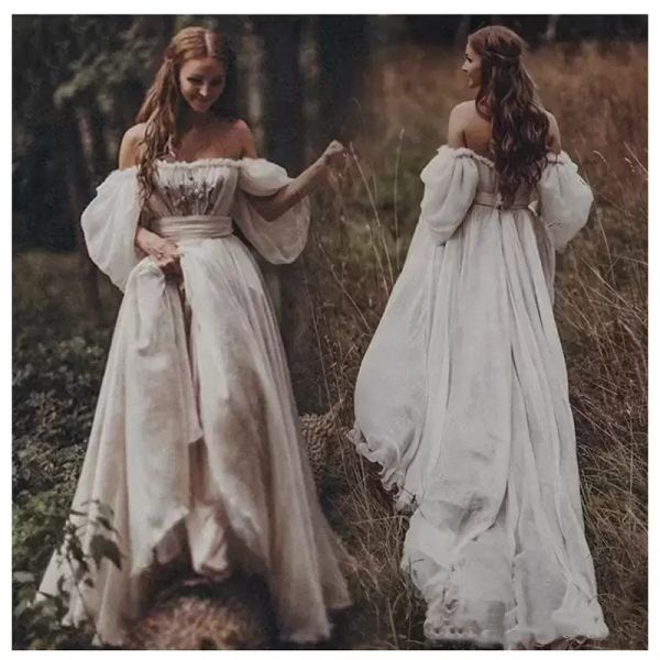 2022 vintage wedding dresses bridal gown off the shoulder strapless short sleeves tule sweep train castle country custom made plus size vest, White
2022 vintage wedding dresses bridal gown off the shoulder strapless short sleeves tule sweep train castle country custom made plus size vest, White