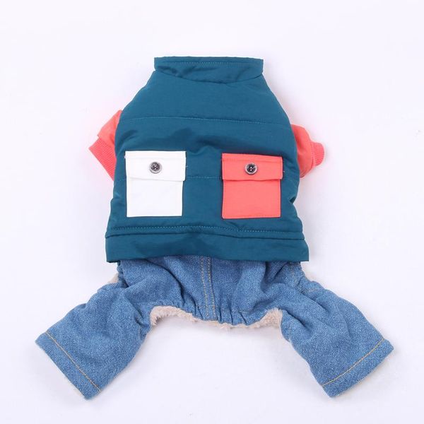 new winter dog cat jumpsuit hoodie pockets design pet puppy coat jacet apparel outfit for dogs cats