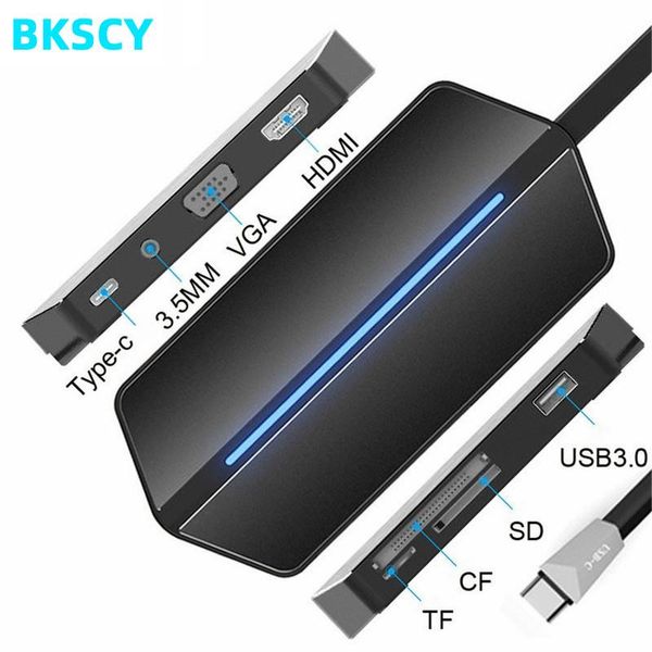 bkscy usb c hub to hdmi vga adapter usb 3.0 hub sd/tf/cf card reader 3.5mm headset and charging port for type c
bkscy usb c hub to hdmi vga adapter usb 3.0 hub sd/tf/cf card reader 3.5mm headset and charging port for type c