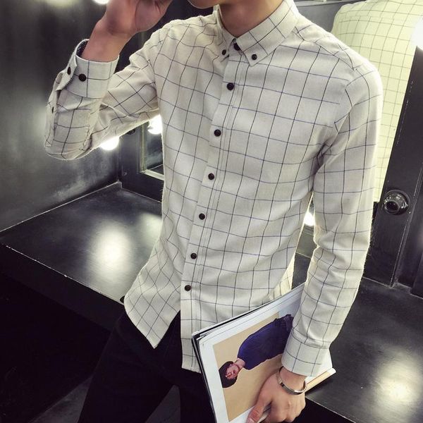 autumn new shirt men brand fashion 2018 slim fit plaid men shirts long sleeve plus size casual gentlemen work shirt dress blouse1, White;black
autumn new shirt men brand fashion 2018 slim fit plaid men shirts long sleeve plus size casual gentlemen work shirt dress blouse1, White;black