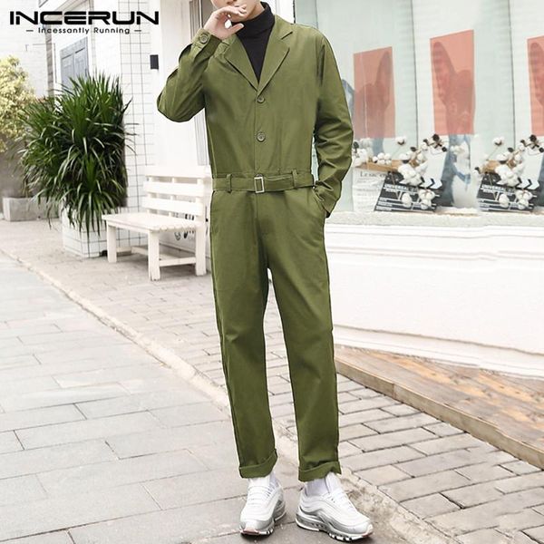 fashion men cargo overalls streetwear solid color button long sleeve 2020 jumpsuit casual pants mens rompers with belt incerun1, Black
fashion men cargo overalls streetwear solid color button long sleeve 2020 jumpsuit casual pants mens rompers with belt incerun1, Black