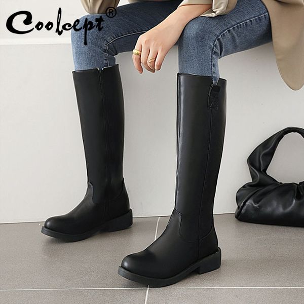 boots coolcept women knee high zipper flat heel winter long fashion shoes footwear size 35-43, Black
boots coolcept women knee high zipper flat heel winter long fashion shoes footwear size 35-43, Black