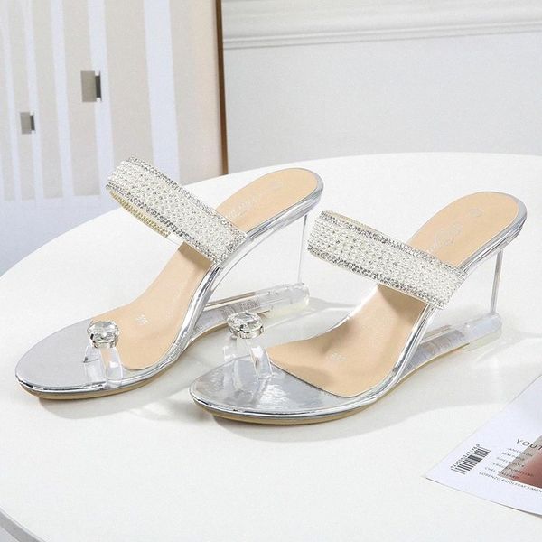 pvc female slipper shoes women wedges transparent high heels 8cm summer slides peep toe crystal women slipper lazy shoes #zo0k, Black
pvc female slipper shoes women wedges transparent high heels 8cm summer slides peep toe crystal women slipper lazy shoes #zo0k, Black