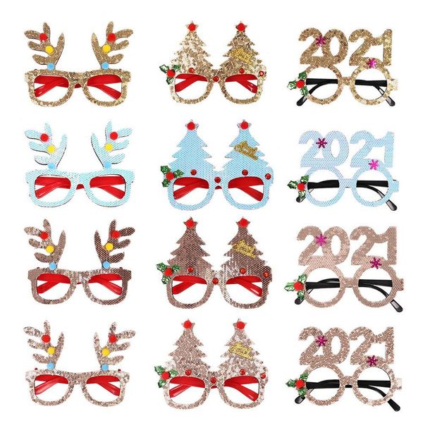 12/1 santa claus snowman snowflake tree elk paper glasses party p props 2020 christmas decoration for home
12/1 santa claus snowman snowflake tree elk paper glasses party p props 2020 christmas decoration for home