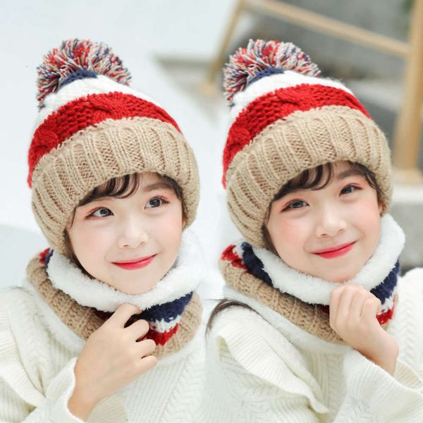 and knitting with children's wool cover autumn warm neck protection scarf set 5-12 years old baotou hat winter g7af, Red;brown
and knitting with children's wool cover autumn warm neck protection scarf set 5-12 years old baotou hat winter g7af, Red;brown