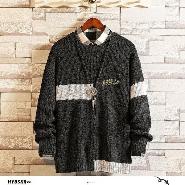 men's sweaters hybskr winter warm sweater korean streetwear fashion patchwork pullovers graphic printed casual male clothing, White;black
men's sweaters hybskr winter warm sweater korean streetwear fashion patchwork pullovers graphic printed casual male clothing, White;black