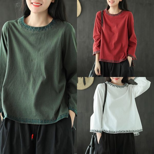 8saqa guka clothing coat art for and linen2020 autumn new cotton hemp embroidery t-shirt cotton women's literature and linenembroidered, White
8saqa guka clothing coat art for and linen2020 autumn new cotton hemp embroidery t-shirt cotton women's literature and linenembroidered, White