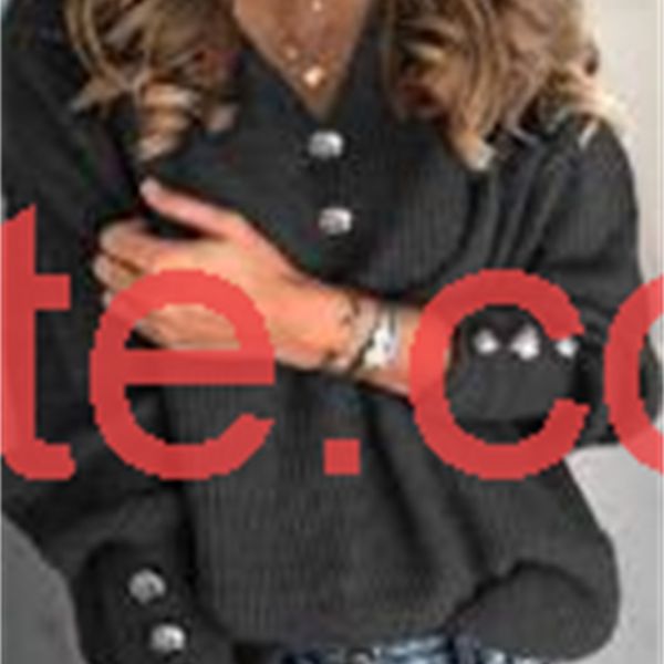 2020 women's long sleeve v-neck button t-shirt, White;black
2020 women's long sleeve v-neck button t-shirt, White;black