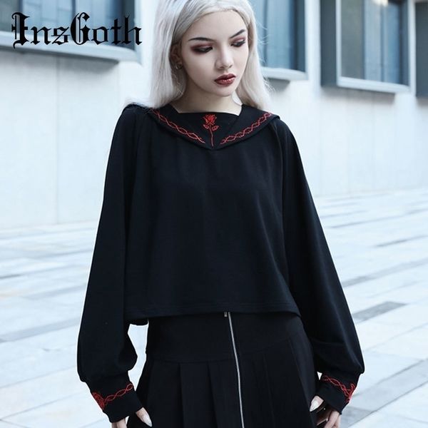insgoth harajuku loose women hoodie gothic black hooded sweatshirt korean casual collage wind embroidery lady pullover hoody y200610
insgoth harajuku loose women hoodie gothic black hooded sweatshirt korean casual collage wind embroidery lady pullover hoody y200610