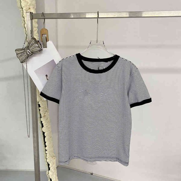 c spring summer stripe print round neck versatile short sleeve t-shirt commuter trend 022404 clothing sale, White
c spring summer stripe print round neck versatile short sleeve t-shirt commuter trend 022404 clothing sale, White