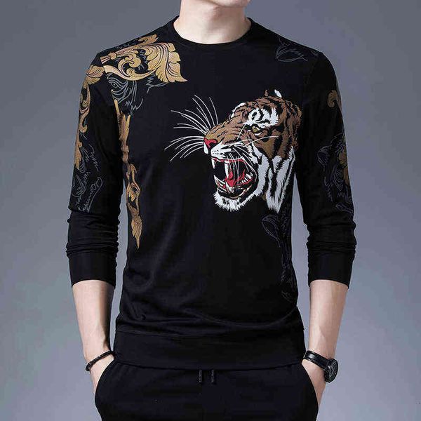 men's t-shirts 2022 autumn korean casual personalized printed t-shirt pullover long sleeve fashion round neck men's sweater, White;black
men's t-shirts 2022 autumn korean casual personalized printed t-shirt pullover long sleeve fashion round neck men's sweater, White;black